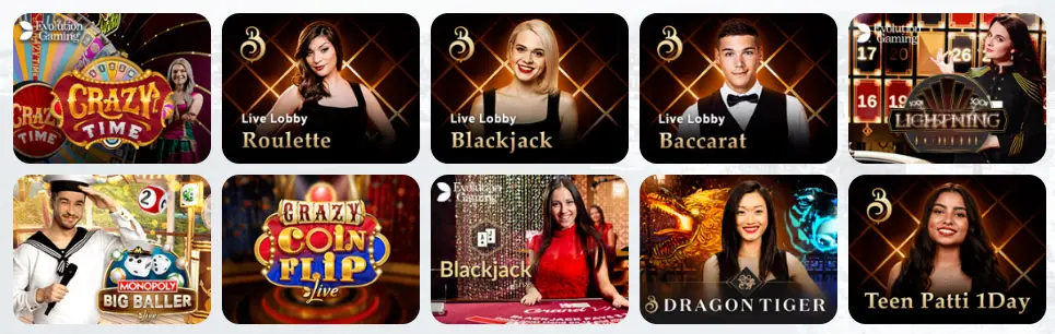 Jeux de casino en direct SCATTERS CASINO