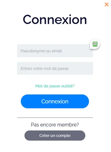 Connexion des membres du SCATTERS CASINO