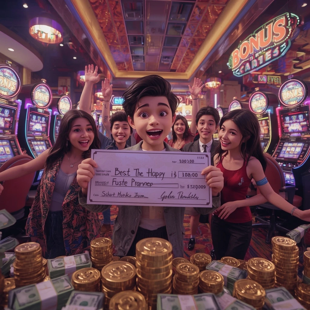 bonus dans les mains de l'homme au casino SCATTERS CASINO